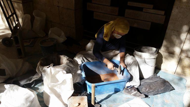 Le malte del cantiere del Terra Sancta Museum