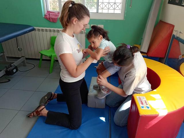Bethlehem. Volunteers at Hogar Niño Dios during the pandemic