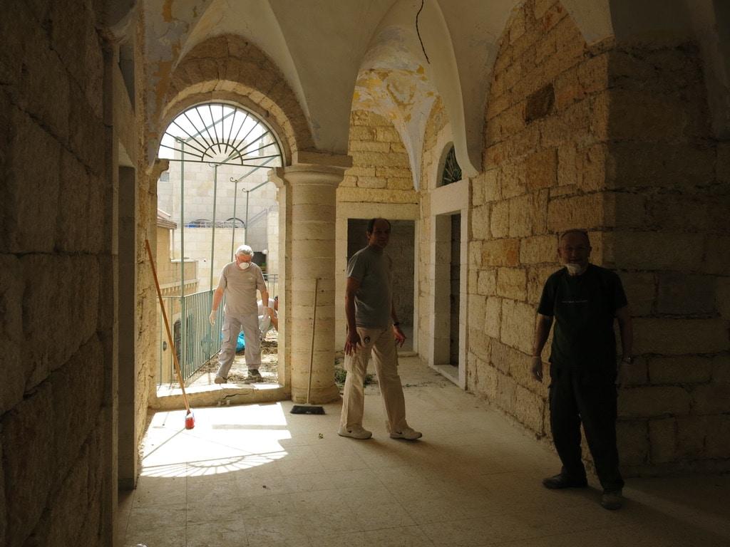 Bethlehem, Dar Al Majus Community Home, the house of the Wise Men: renovation works are underway