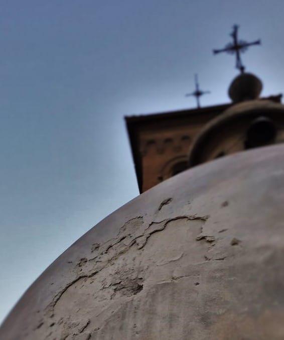 La iglesia Franciscana en Damasco fue golpeado por un proyectil de mortero, Asociación pro Terra Sancta al lado de la Custodia de la Tierra Sancta