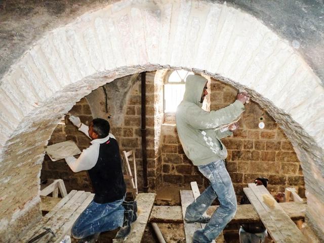 Santuario de San Juan en Ain Karem: obras para la realización de un nuevo salón de recibimiento para los peregrinos.