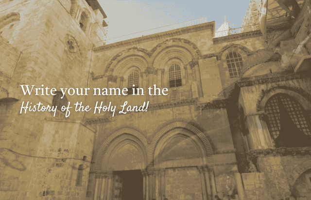 Your name in history: book benefactors Holy Land
